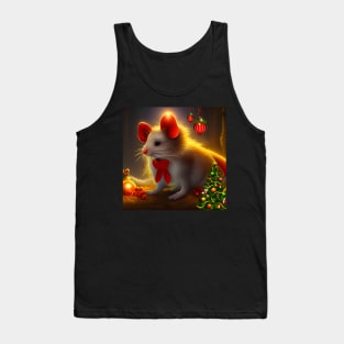 Cute little christmas mouse Tank Top